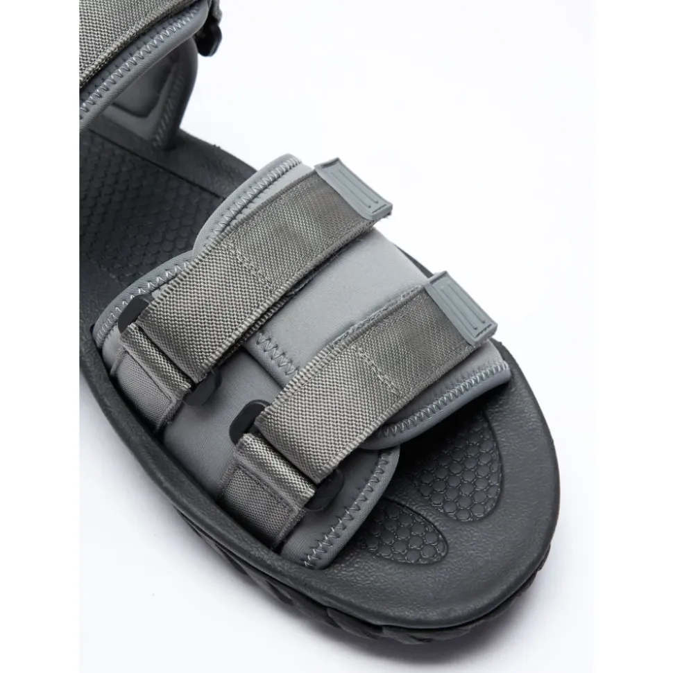 Strap Sandals with Logo Applique
