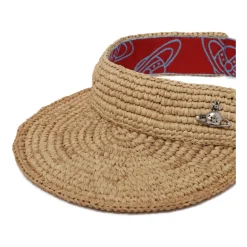 Straw Visor with Orb Detail