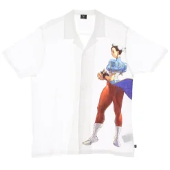 Street Fighter Resort Shirt White Short Sleeve