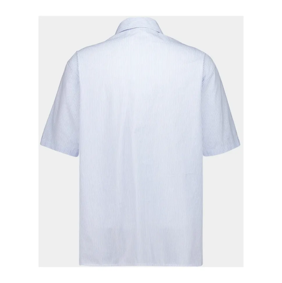 Striped Cotton Short Sleeve Shirt