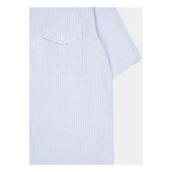Striped Cotton Short Sleeve Shirt