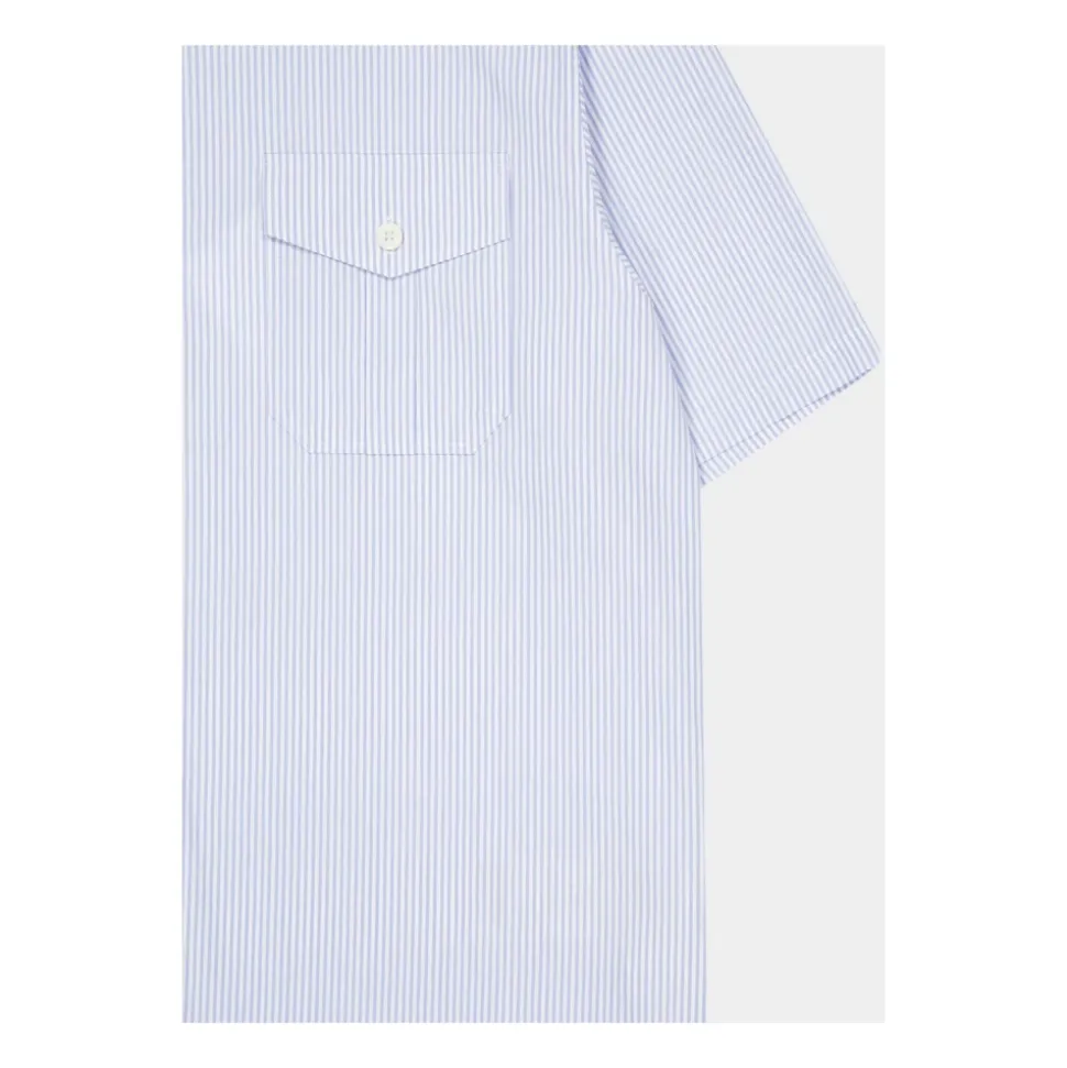 Striped Cotton Short Sleeve Shirt