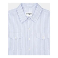 Striped Cotton Short Sleeve Shirt