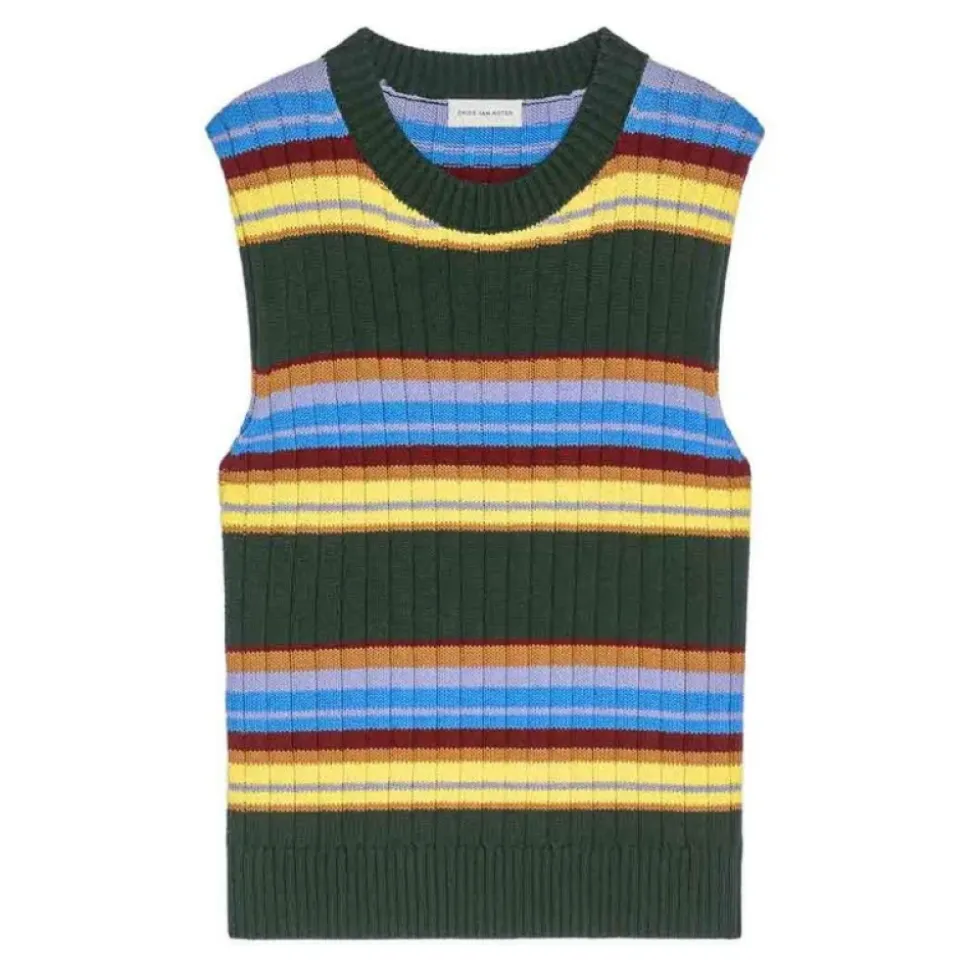 Striped Sleeveless Sweater