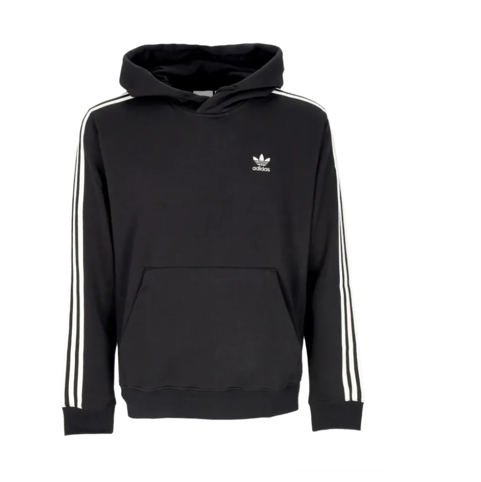 Stripes Hoodie Black/White Long Sleeve