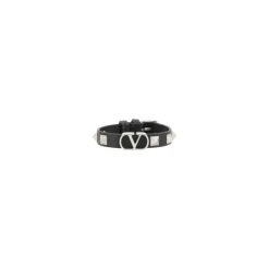 Studded Leather Bracelet with Adjustable Buckle