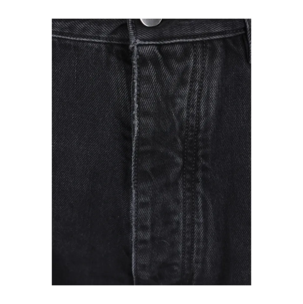 Studded Ripped Wide-leg Jeans