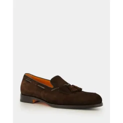 Suede and Leather Tassel Loafers