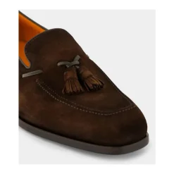 Suede and Leather Tassel Loafers