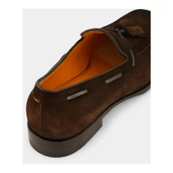 Suede and Leather Tassel Loafers