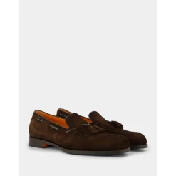 Suede and Leather Tassel Loafers