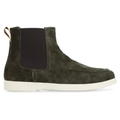 Suede Chelsea Boots with Elastic Inserts