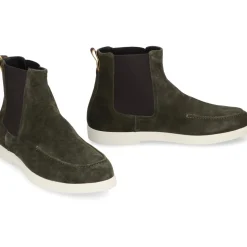 Suede Chelsea Boots with Elastic Inserts