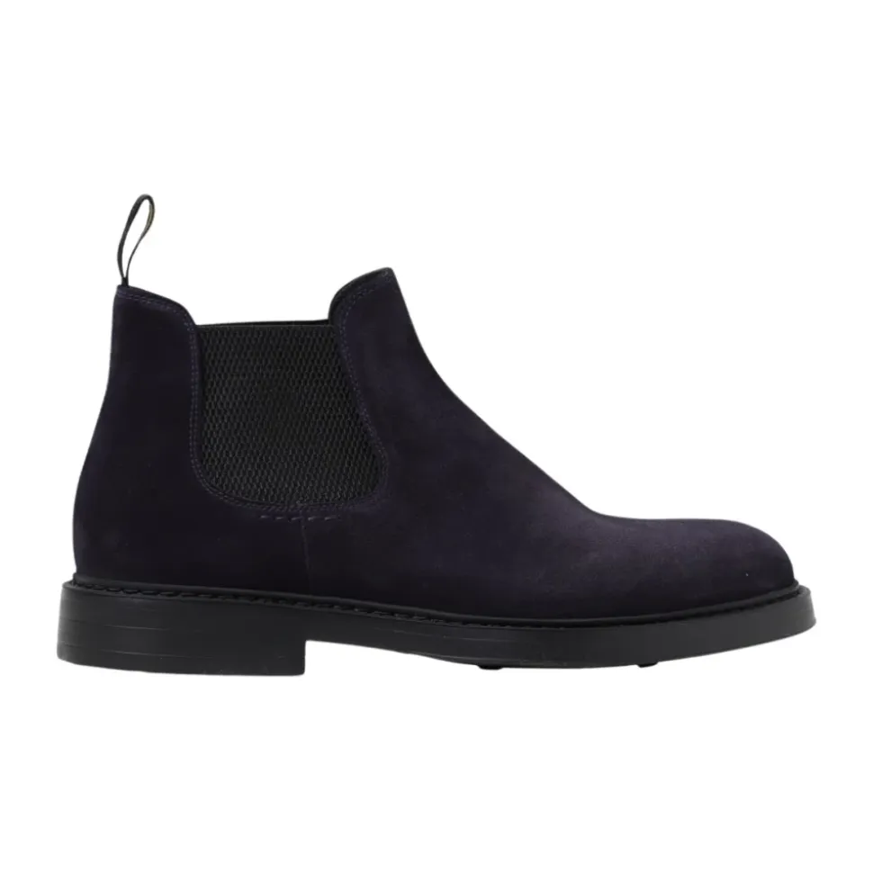 Suede Chelsea Boot with Elastic Sides