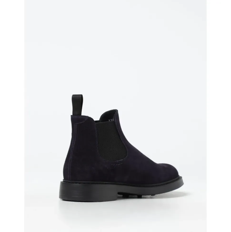 Suede Chelsea Boot with Elastic Sides