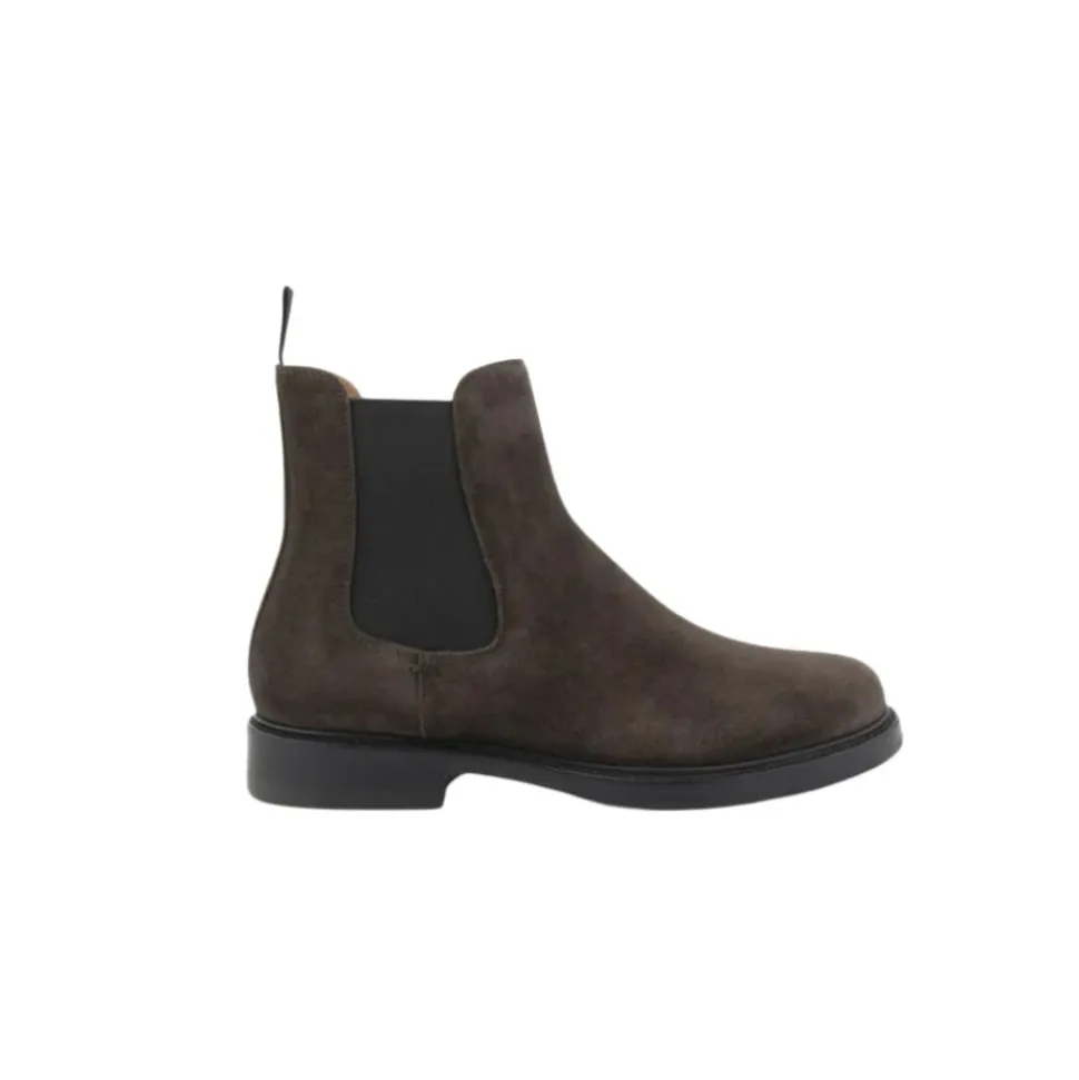 Suede Chelsea Boot with Rubber Sole