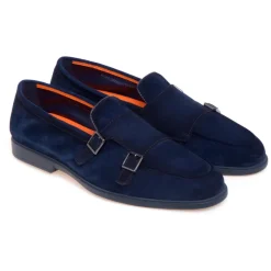 Suede Double-Buckle Loafer