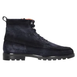 Suede Lace-up Boot with Shearling Lining