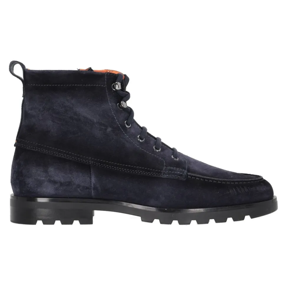 Suede Lace-up Boot with Shearling Lining