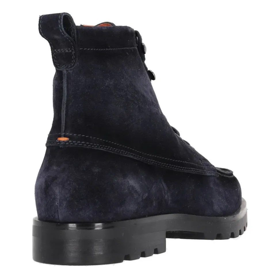 Suede Lace-up Boot with Shearling Lining