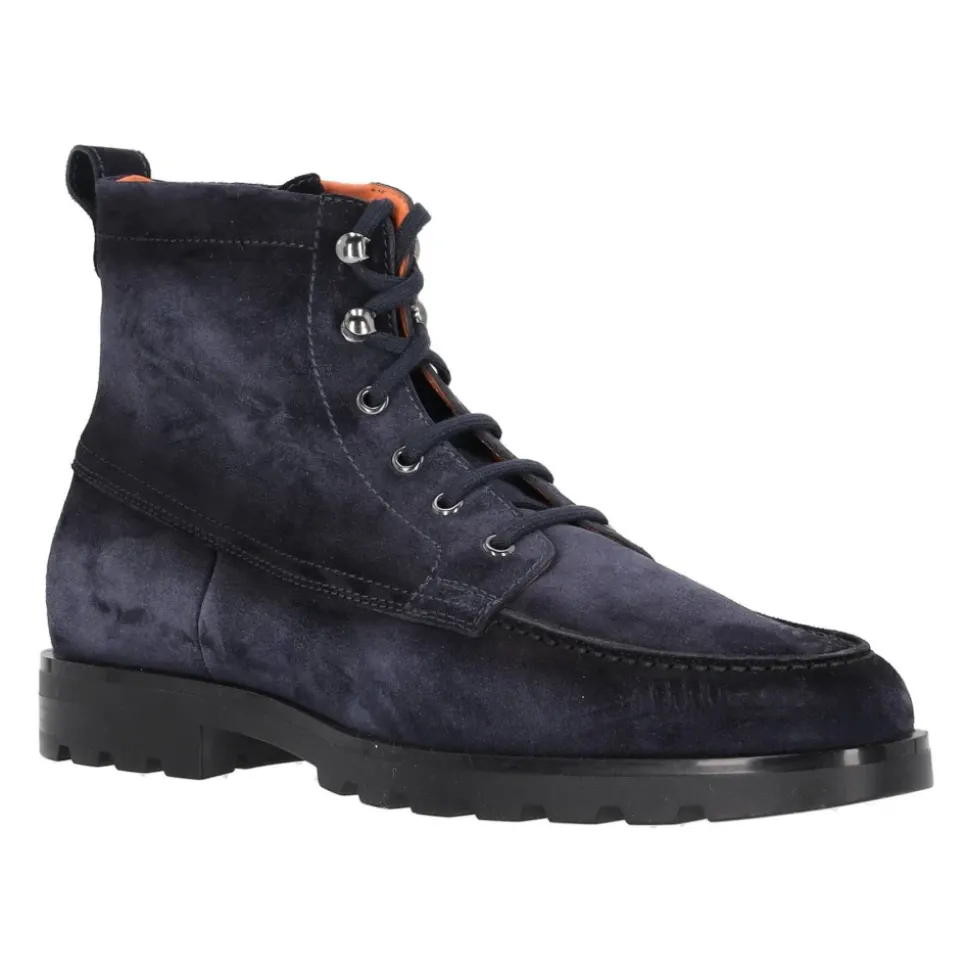 Suede Lace-up Boot with Shearling Lining