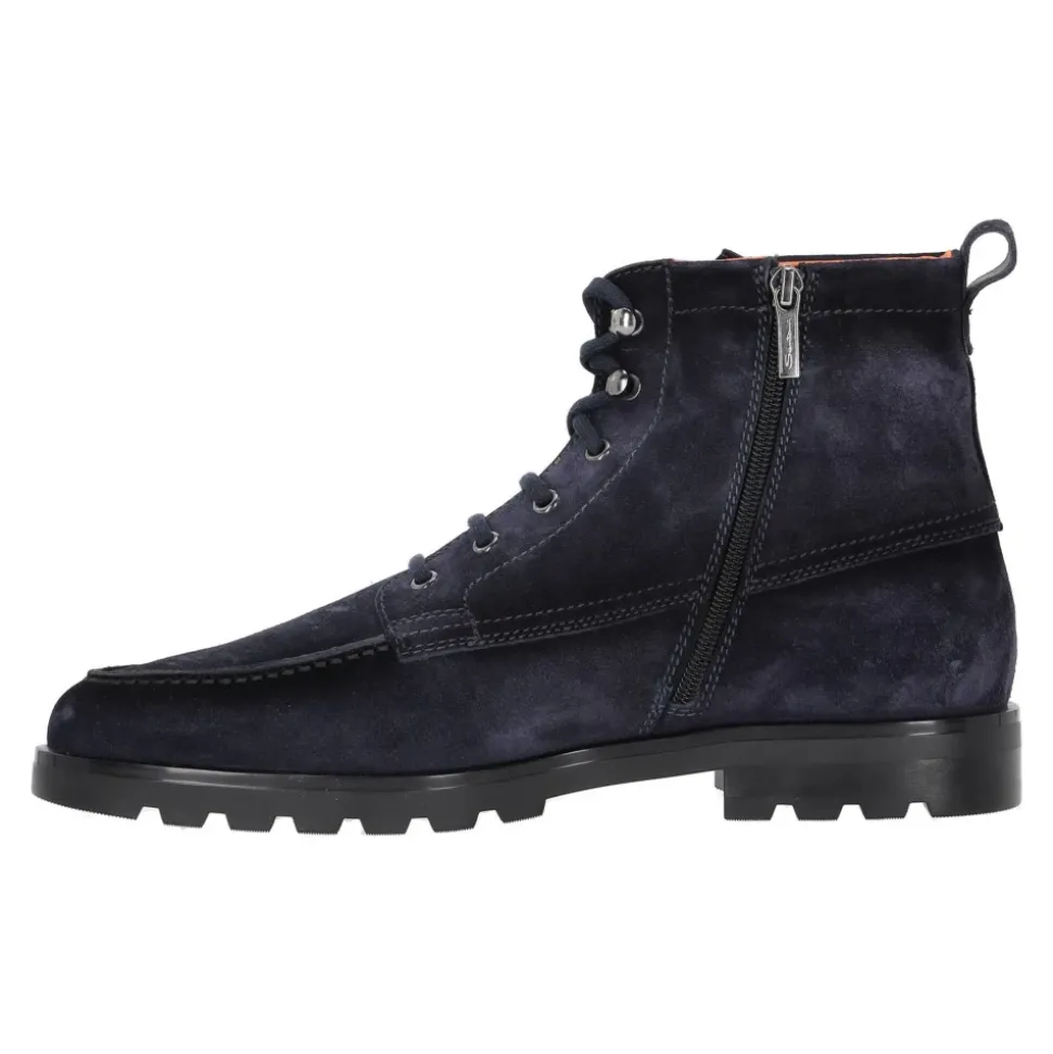 Suede Lace-up Boot with Shearling Lining