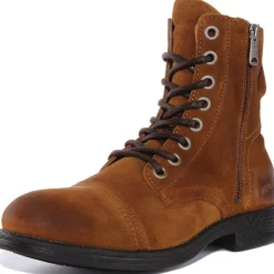 Suede Military Style Ankle Boots