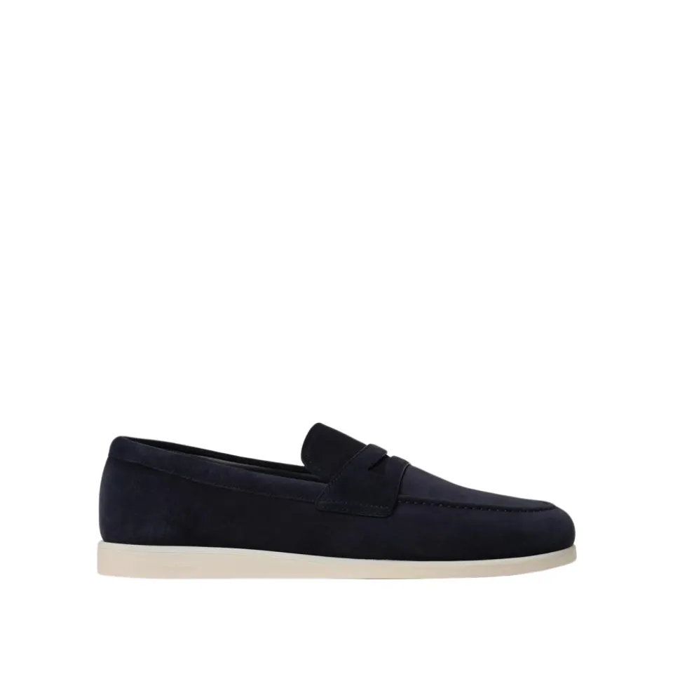 Suede Penny Loafers Casual Style