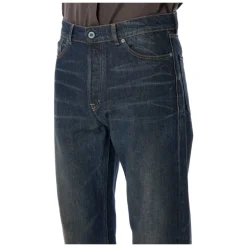 Sun-Faded Straight-Leg Denim Jeans