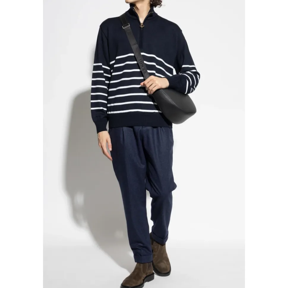 Sweater with a zip neckline