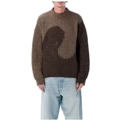 Swirl Wool Crewneck Sweater