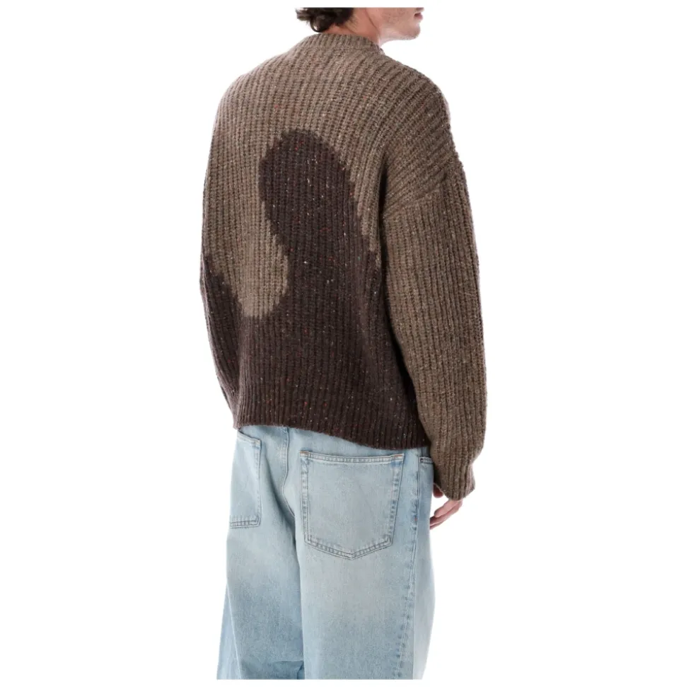 Swirl Wool Crewneck Sweater