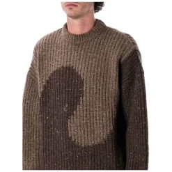Swirl Wool Crewneck Sweater
