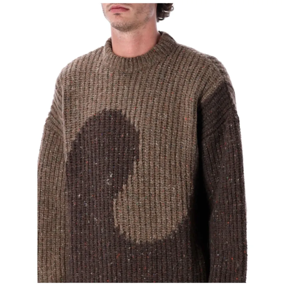 Swirl Wool Crewneck Sweater