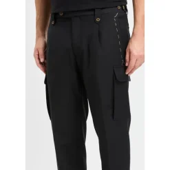 Tailored Wool-Blend Cargo Trousers