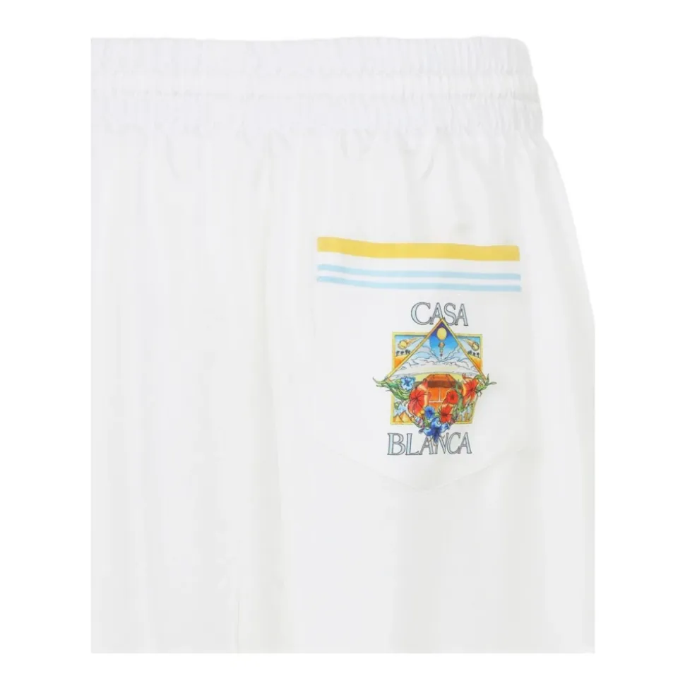 Tennis Landscape Silk Shorts