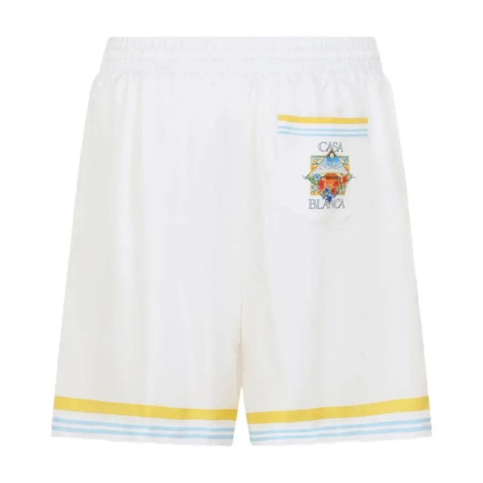 Tennis Landscape Silk Shorts