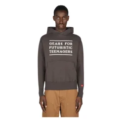 Text Print Hoodie Sweatshirt