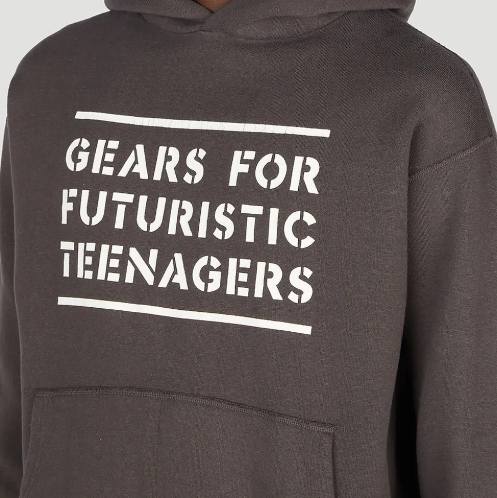 Text Print Hoodie Sweatshirt
