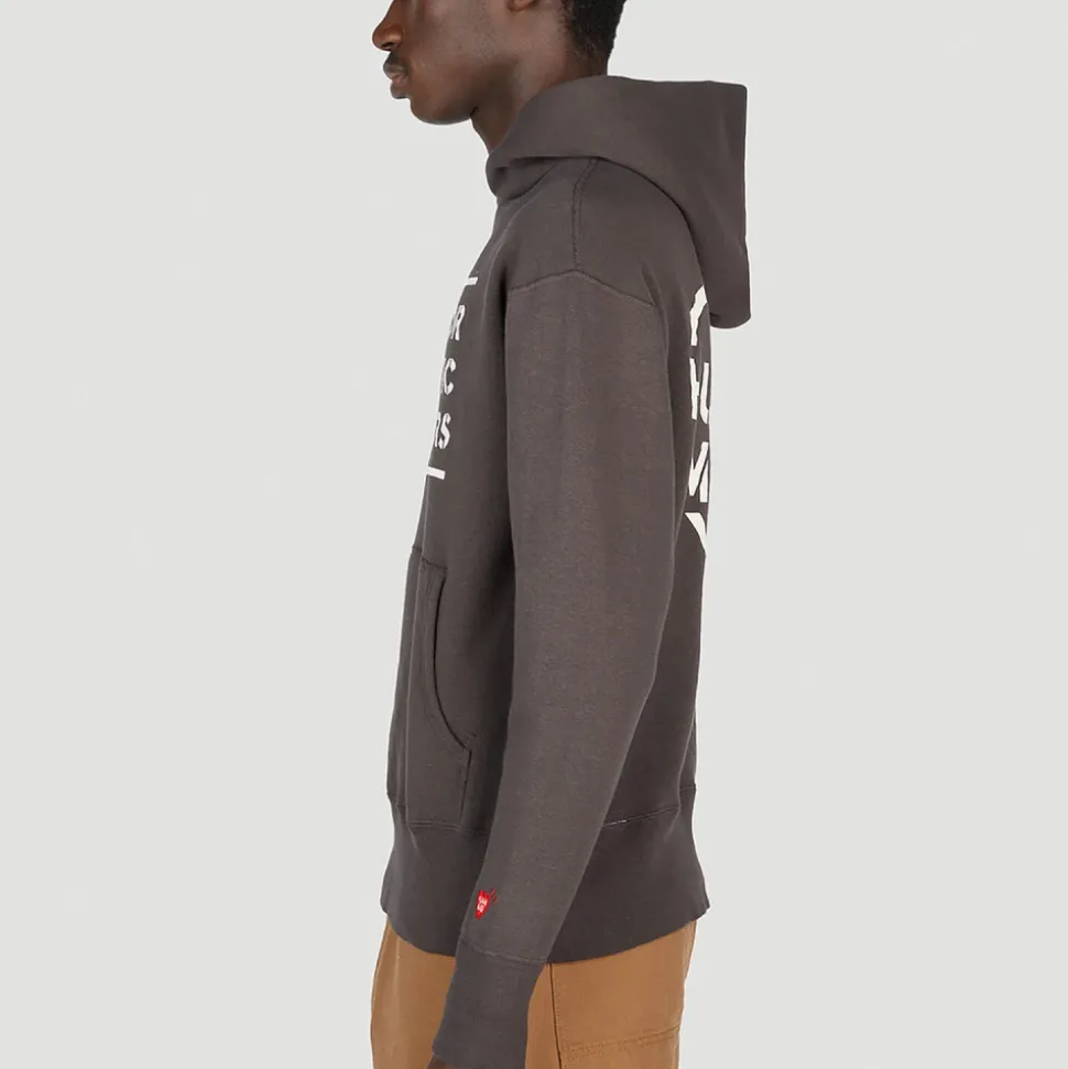 Text Print Hoodie Sweatshirt