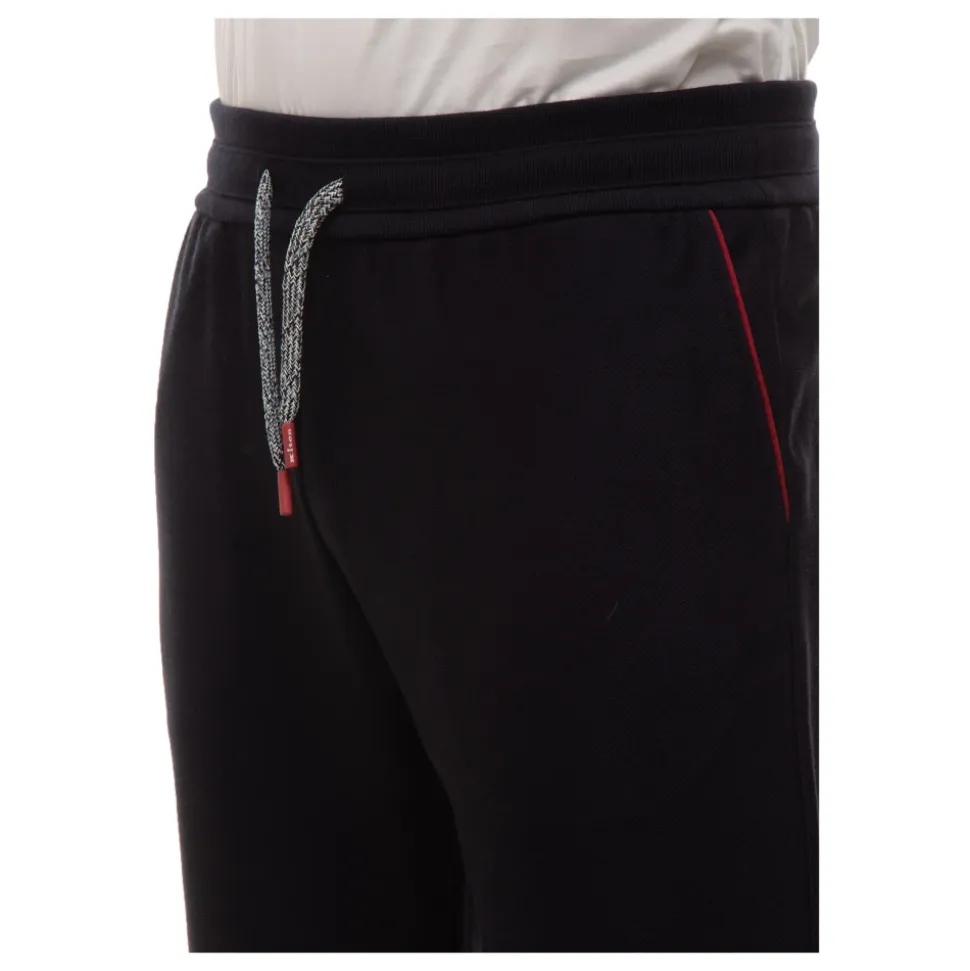 Textured Cotton Tracksuit with Logo Detail