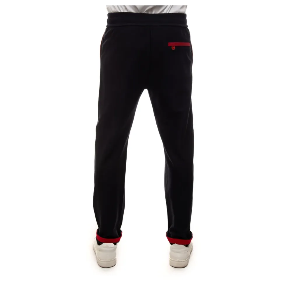 Textured Cotton Tracksuit with Logo Detail