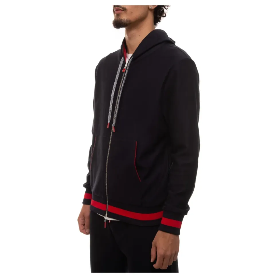 Textured Cotton Tracksuit with Logo Detail