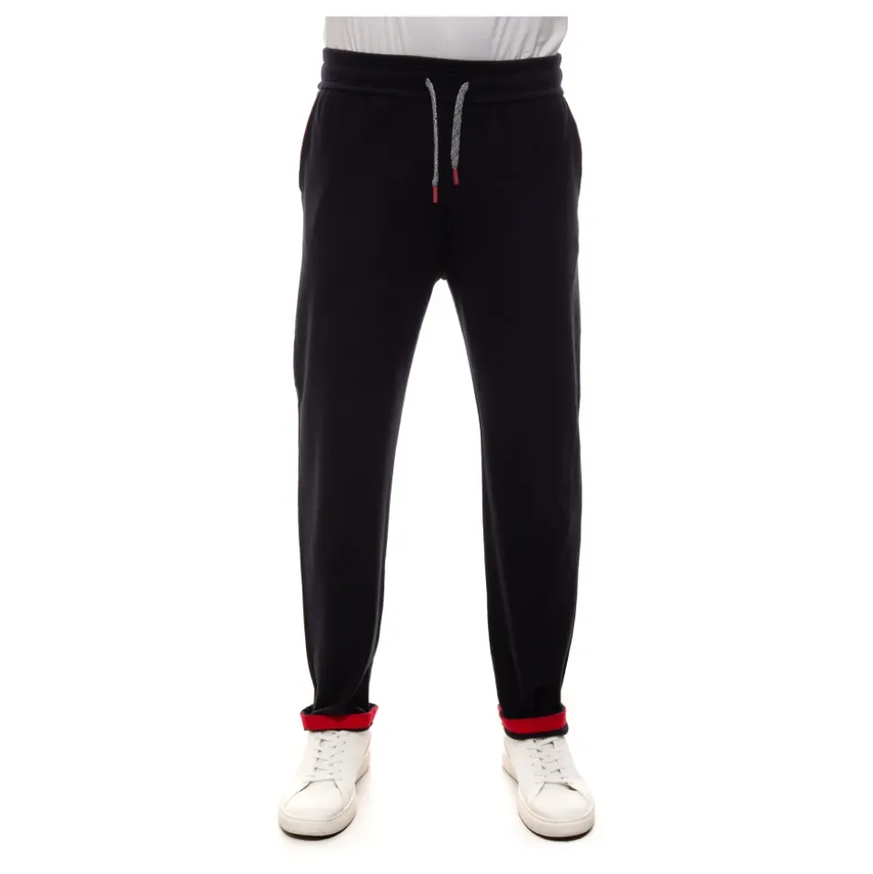 Textured Cotton Tracksuit with Logo Detail