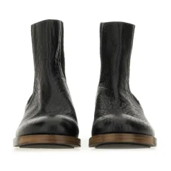 Textured Leather Chelsea Boots
