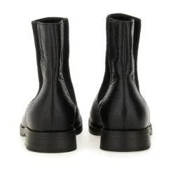 Textured Leather Chelsea Boots