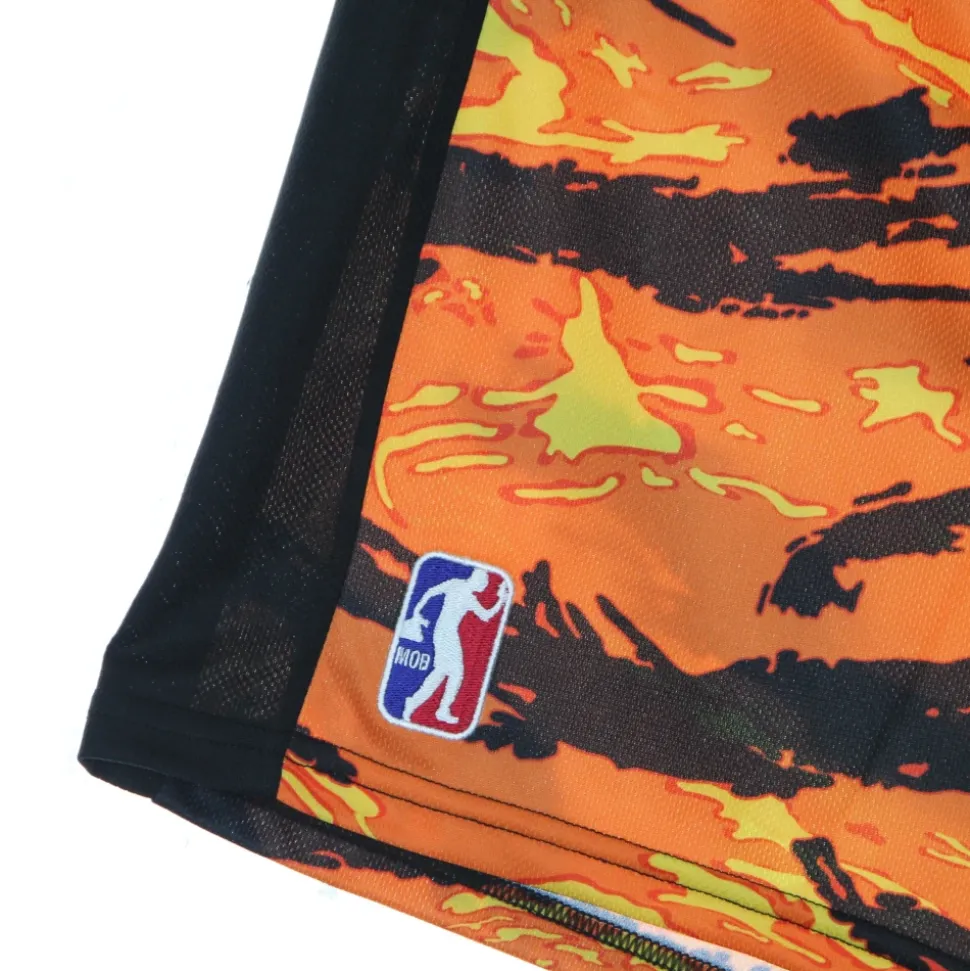 Tiger Camo Basketball Shorts Orange