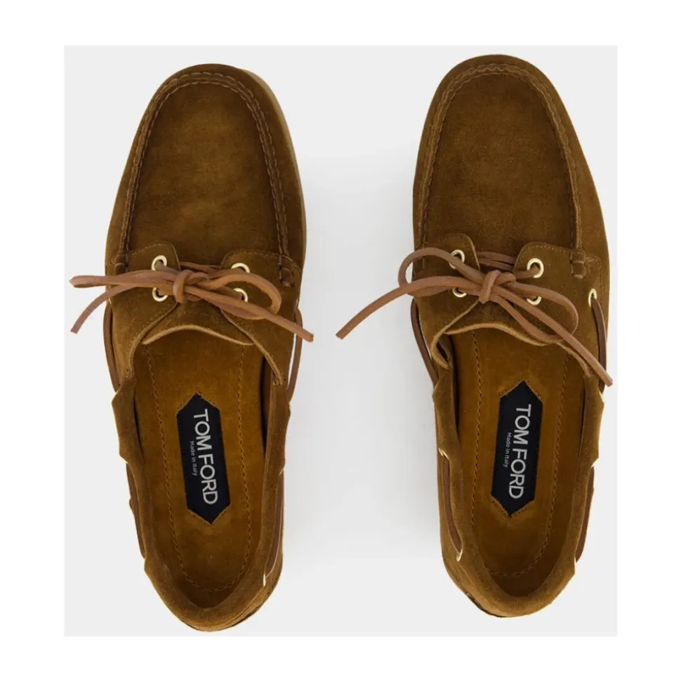 Tobacco Brown Suede Loafers