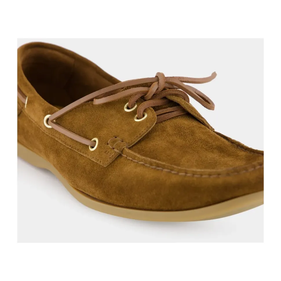 Tobacco Brown Suede Loafers