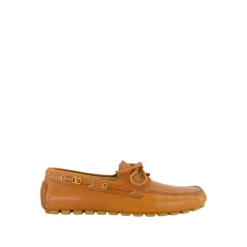 Tobacco Leather Boat Shoe Loafer